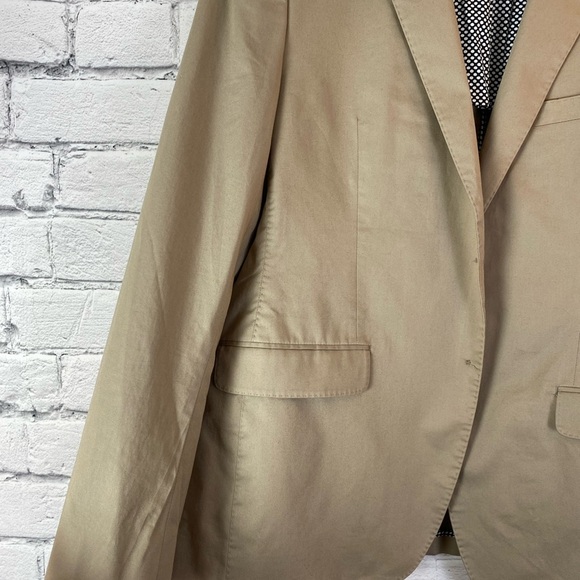 Michael Kors Tan Suit Jacket Sports Coat size 42 R Double Vented Customizable - Picture 6 of 11